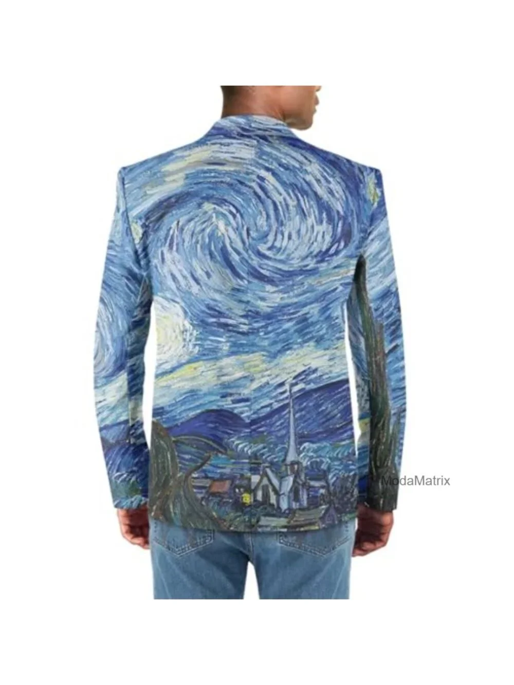 Men's Casual Blazer Sport Coat One Button Notched Lapel Long Sleeve Polyester